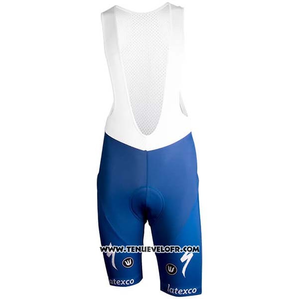 2020 Maillot Ciclismo Deceuninck Quick Step Blanc Bleu Manches Courtes et Cuissard